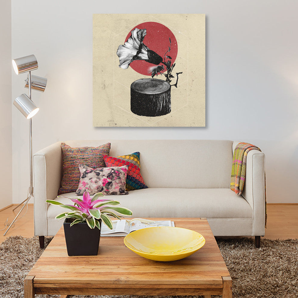 "Gramophone" by Ali Gulec, Canvas Print, 18"x18"