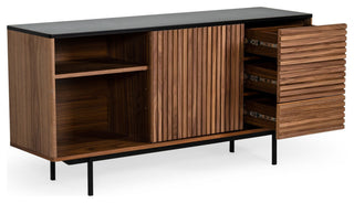 Modrest Maggie Modern Walnut and Grey Buffet