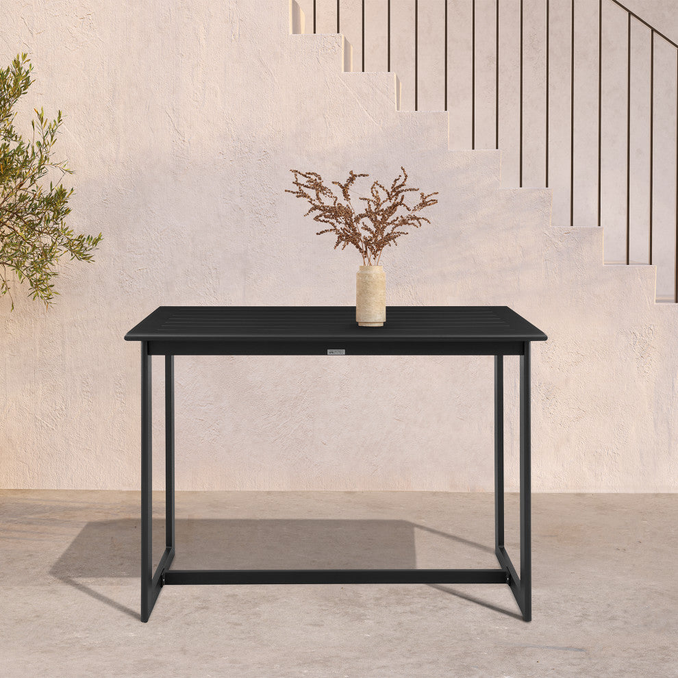 Grand Outdoor Patio Bar Height Dining Table, Aluminum