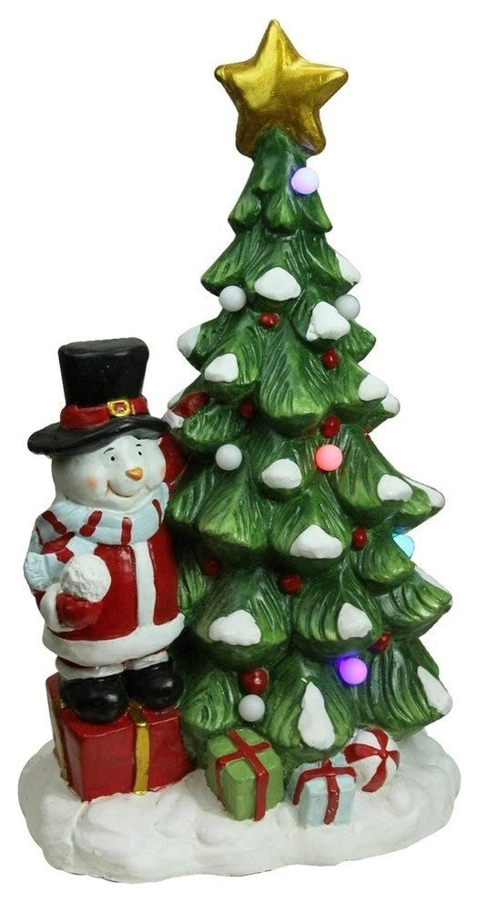 23" LED Tree With Santa Snowman Musical Decoration