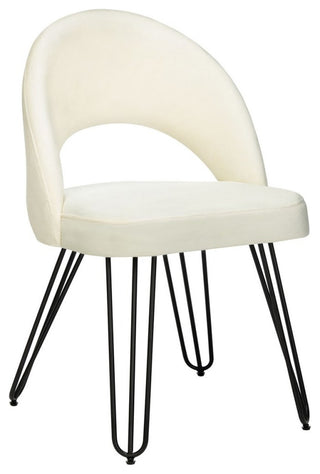 Safavieh Jora Retro Side Chair, Creme/Black