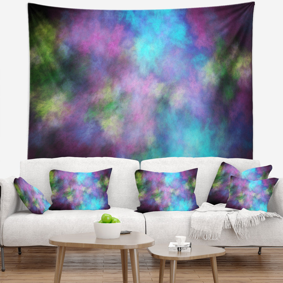 Perfect Blue Purple Starry Sky Abstract Wall Tapestry, 80"x68"