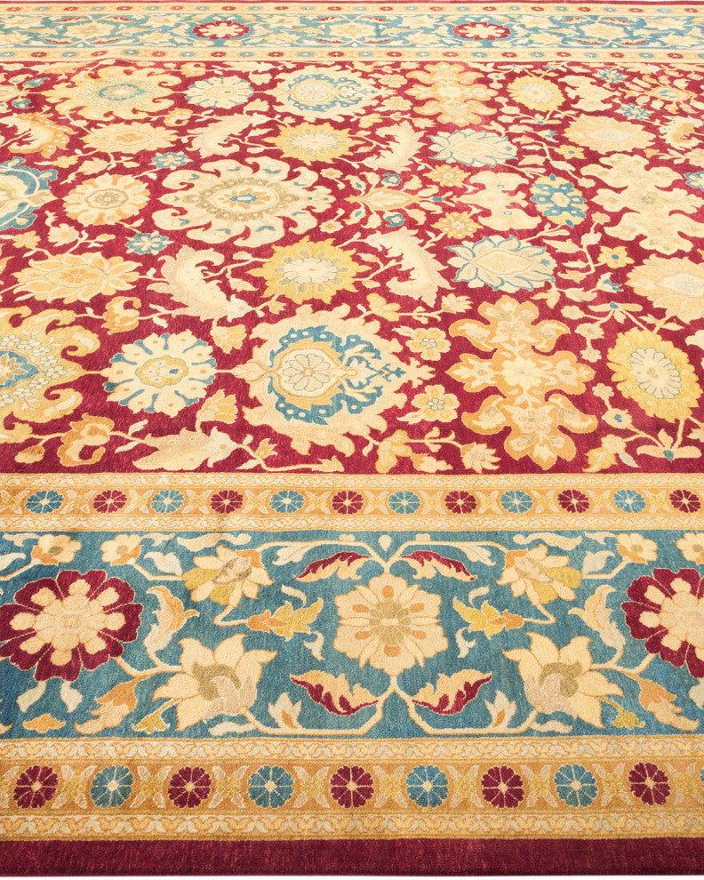 Riley, One-of-a-Kind Hand-Knotted Area Rug Red, 9'3"x12'0"