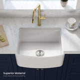 Pure 24" Curved Apron Front Farmhouse Kitchen Fireclay Sink