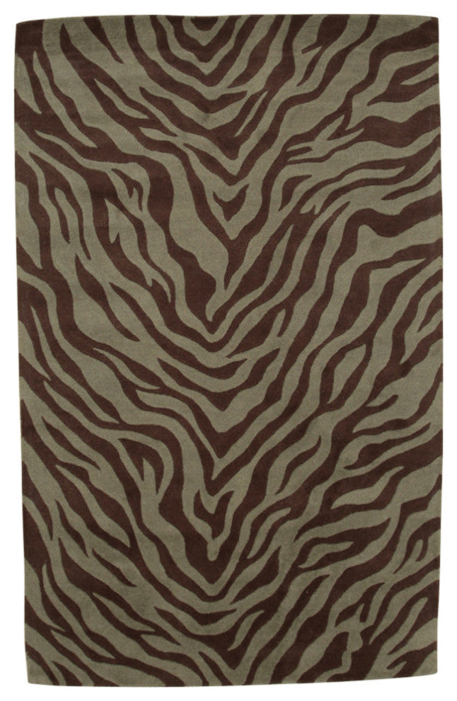 Green Transitional Transitional Wiled Tufted Area Rug