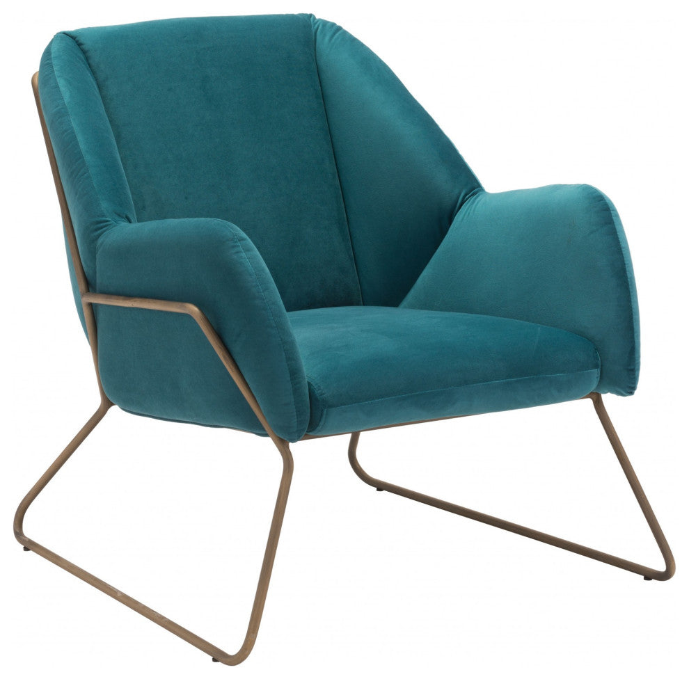 Teal and Gold Chair