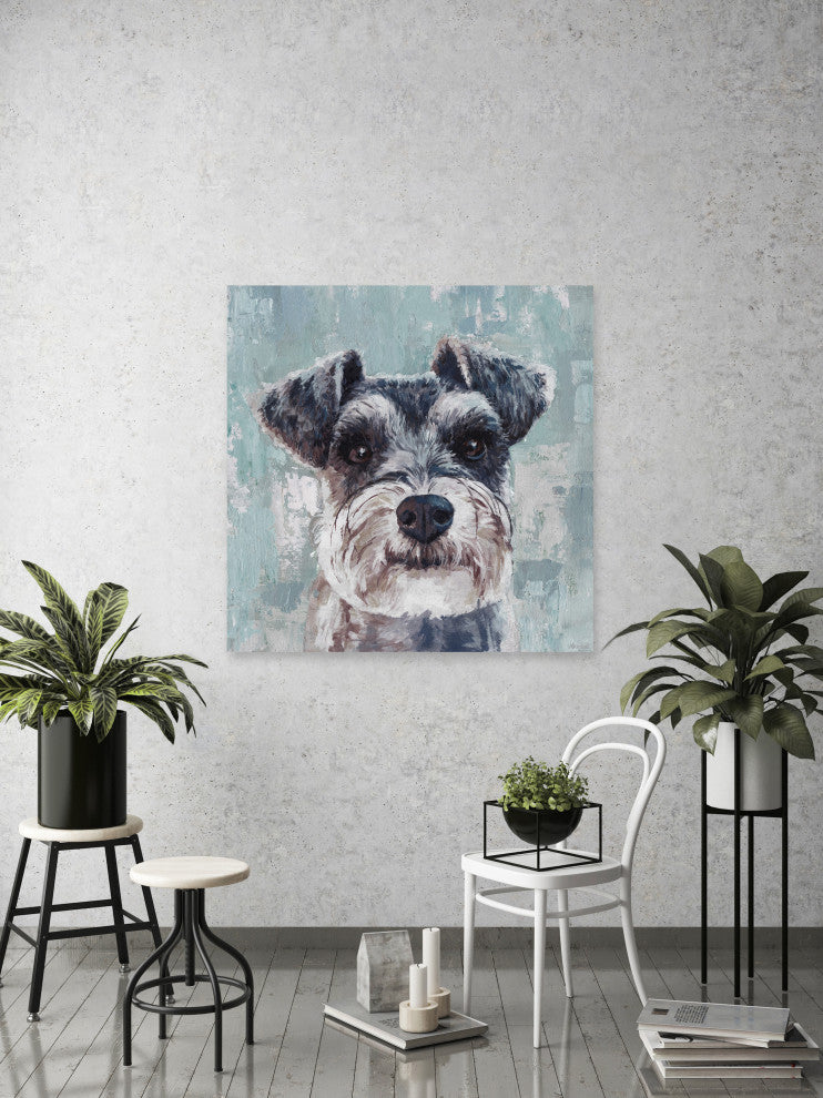 "Champ Is Excited" Painting Print on Wrapped Canvas, 12x12