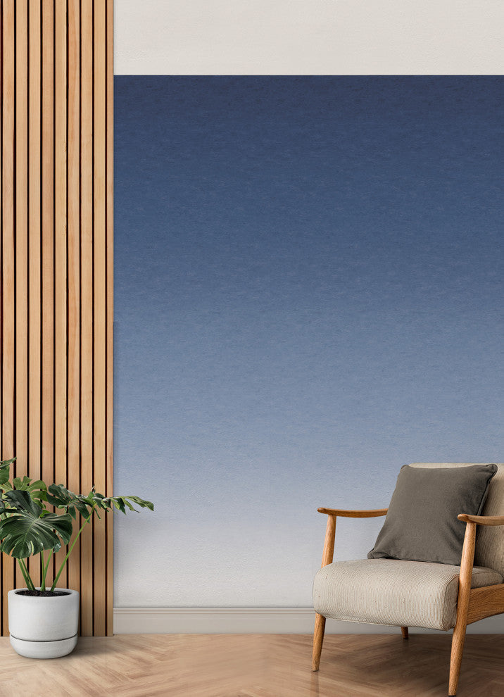 Blue Aura Ombre Peel & Stick Wallpaper Mural