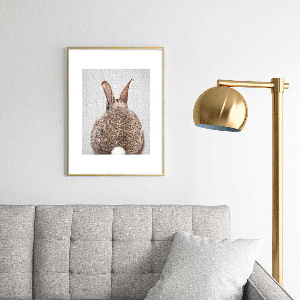 Gal Design Rabbit Tail Colorful Metal Framed Art Print