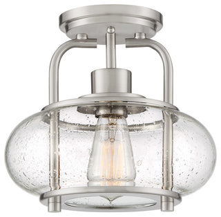Quoizel TRG1710 Trilogy 1 Light 10"W Semi-Flush Ceiling Fixture - Brushed
