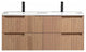 Fiore Wall Mount Modern Bathroom Vanity, Oakwood, 48", Double Sink