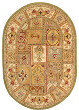 Safavieh Classic cl305a Sage, Multi Area Rug, 7'x9' Oval