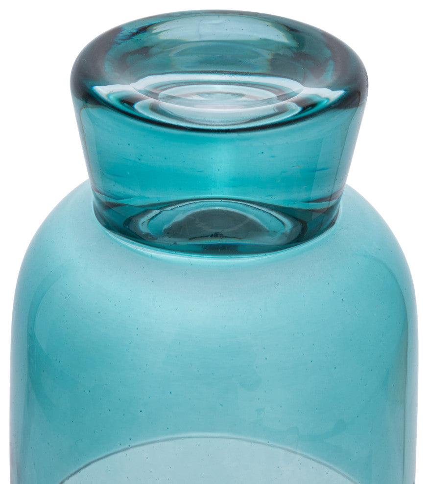 Hand Blown Footed Drinking Glasses, 6 Ounces, 4 Assorted Colors