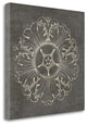 "Rosette VI Gray" By Wild Apple Portfolio, Giclee Print on Gallery Wrap Canvas