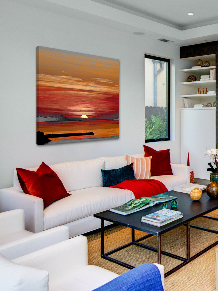 "Mykonos" Painting Print on Wrapped Canvas, 40"x40"