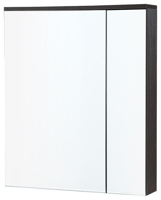 Medicine Cabinet, Dark Paulownia Wood, Textured Finish, 23.6"