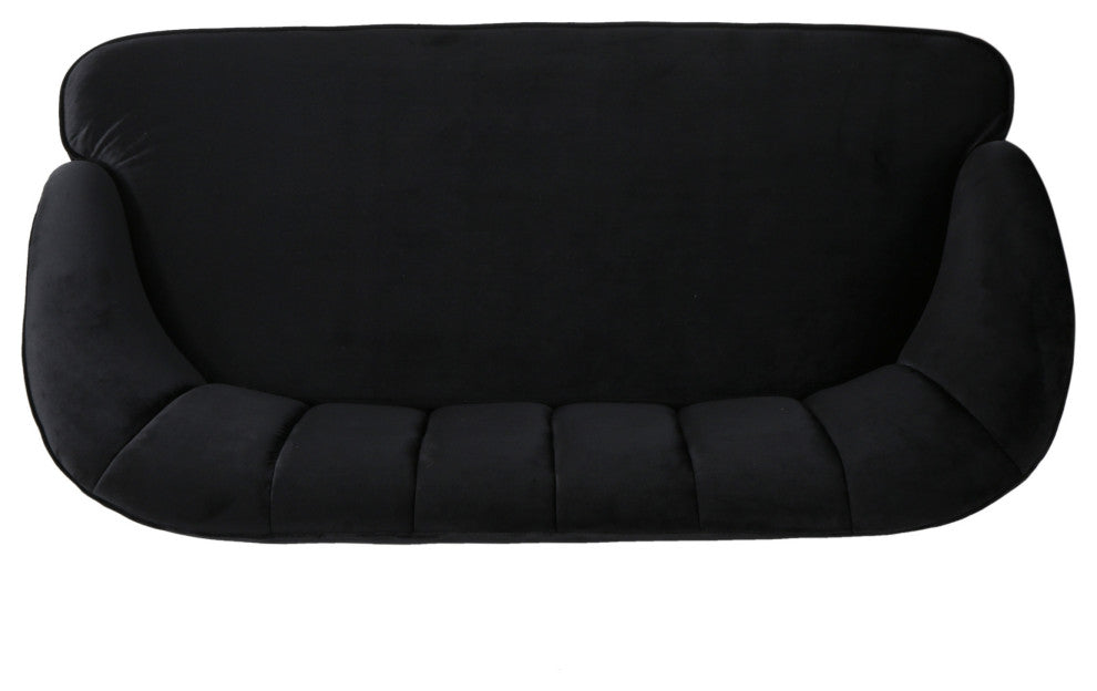 GDF Studio Scarlett Modern New Velvet Sofa, Black