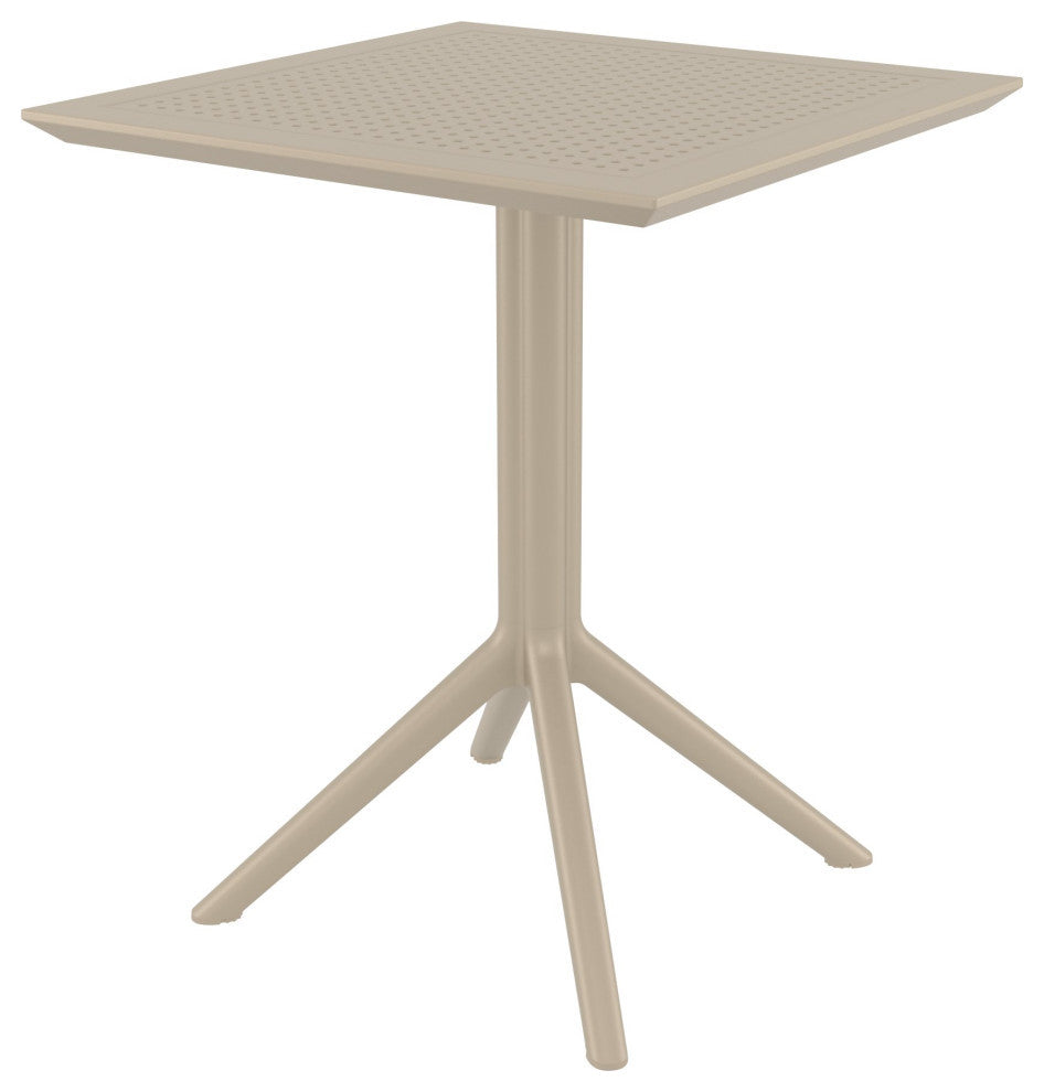 Dream Folding Outdoor Bistro Set With 2 Chairs Taupe