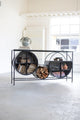 Kalalou Cbb1071 Iron And Glass Circles Console