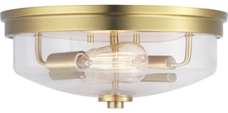 Blakely Collection 2-Light Flush Mount, Brushed Bronze