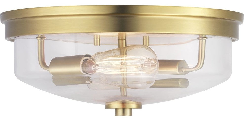 Blakely Collection 2-Light Flush Mount, Brushed Bronze