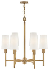 Hinkley Fenwick Medium Chandelier, Heritage Brass