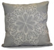 Decorative Holiday Pillow Geometric Print, Gray, 18"x18"