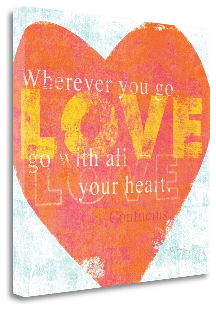 "Letterpress Love" By Sue Schlabach, Giclee Print on Gallery Wrap Canvas