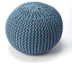 BUTLER PINCUSHION BLUE WOVEN POUFFE