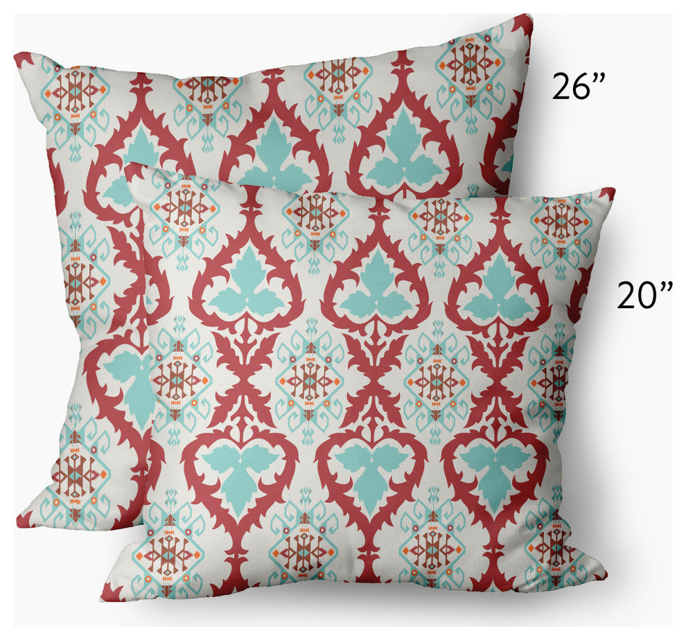 Bombay Decorative Throw Pillow, Light Blue, 20"x20"