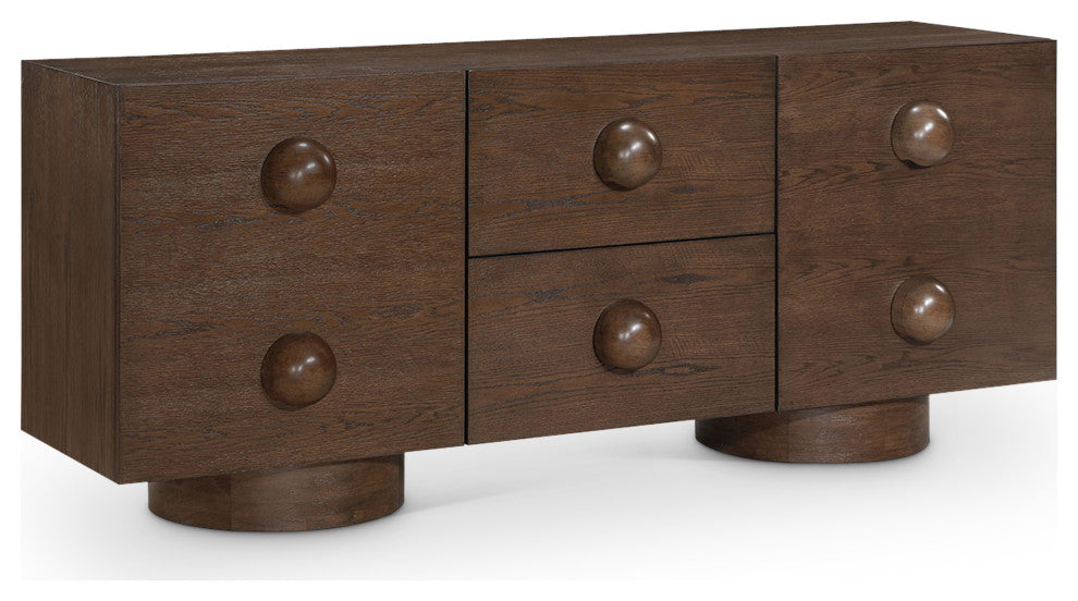 Bubble Wood Sideboard/Buffet, Brown