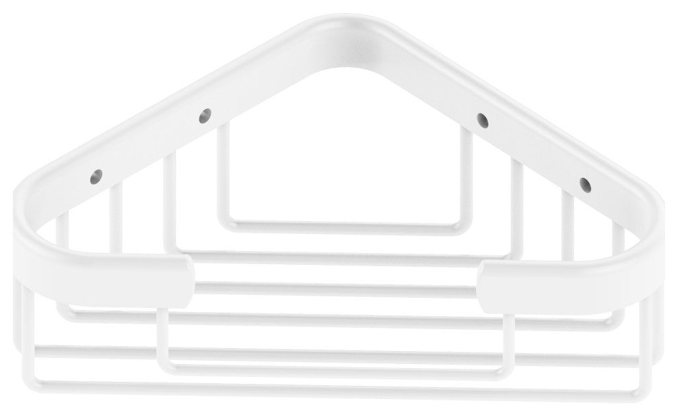 Corner Soap Basket, Matte White