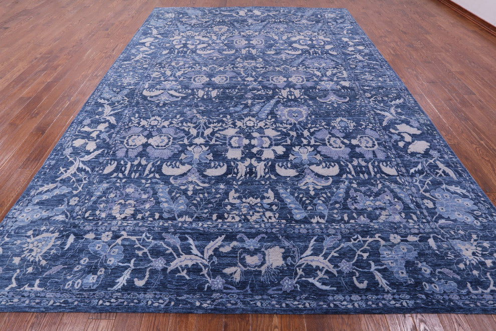 Modern Hand-Knotted Wool Rug 10' 0" X 14' 0" Q11896