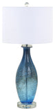 Set of 2 Shades of Blue Bubble Glass Table Lamps