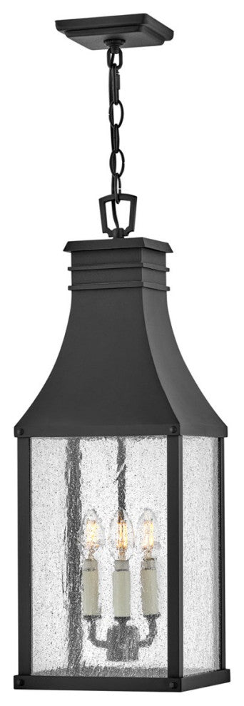 Hinkley Beacon Hill 3-Light Medium Hanging Lantern 17462MB, Museum Black