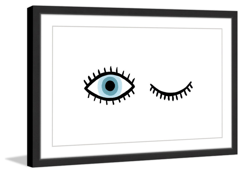 "One Eye Open" Framed Painting Print, 18x12