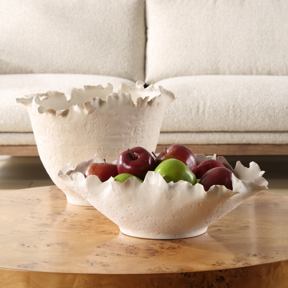 Uttermost - 18154 - Bowl - Blossom - Matte Off-white