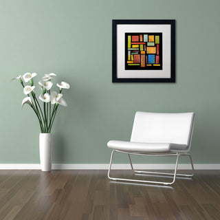 'Building Blocks Three' Matted Framed Canvas Art by Michelle Calkins