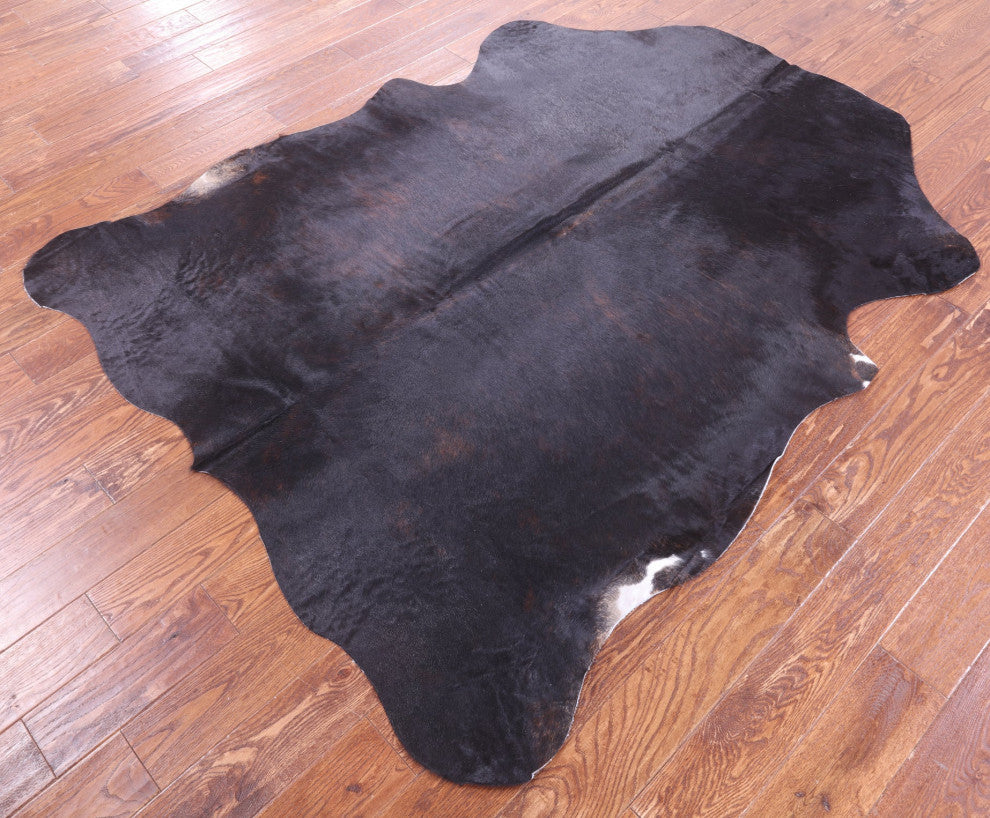 6' 9" X 5' 7" Organic Natural Hair-On Cowhide Area Rug C1539