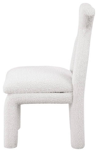 Xena Boucle Fabric Upholstered Accent/Dining Chair, Cream