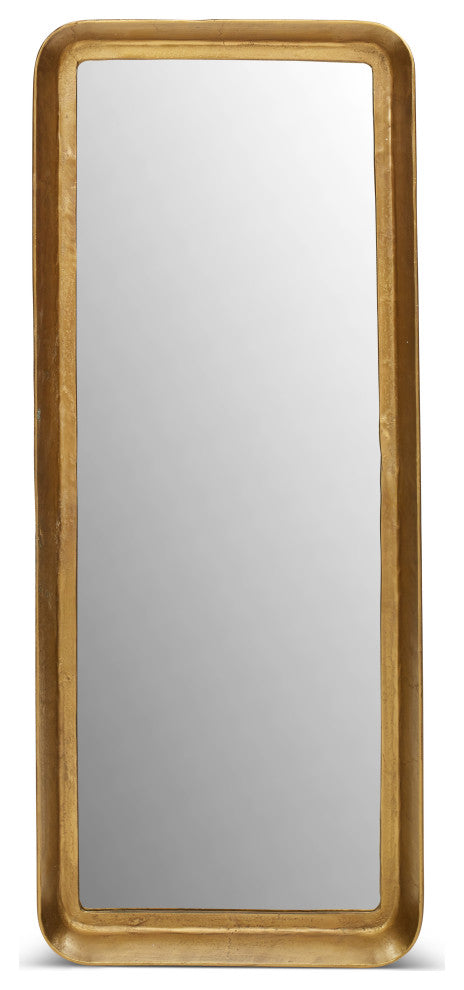 Vinod Wall Mirror, Antique Brass