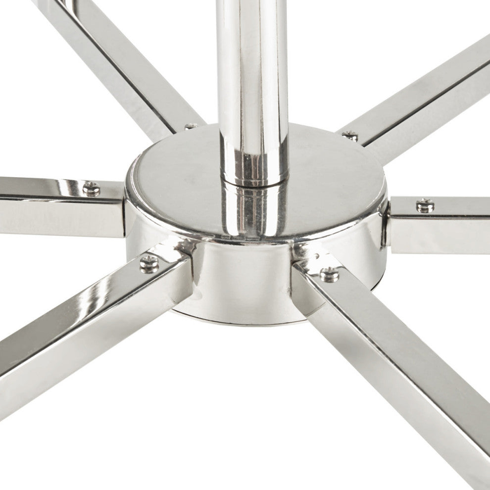 INK+IVY Renzetti Contemporary 6-Light Candle Style Chandelier, Silver