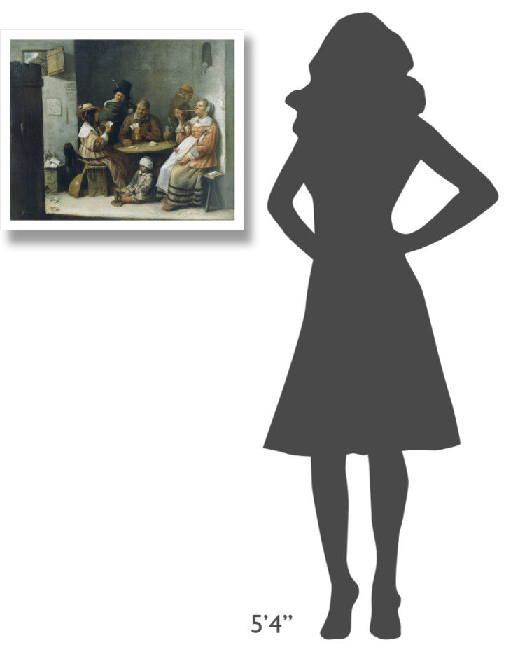 "Card Players" Digital Paper Print by Josse van Craesbeeck, 26"x22"