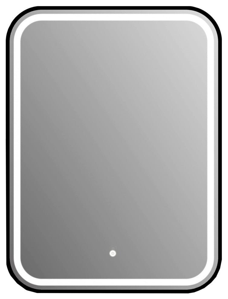 Vanity Art LED Lighted Wall Mounted Vanity Mirror, Black, 24"x31.5"