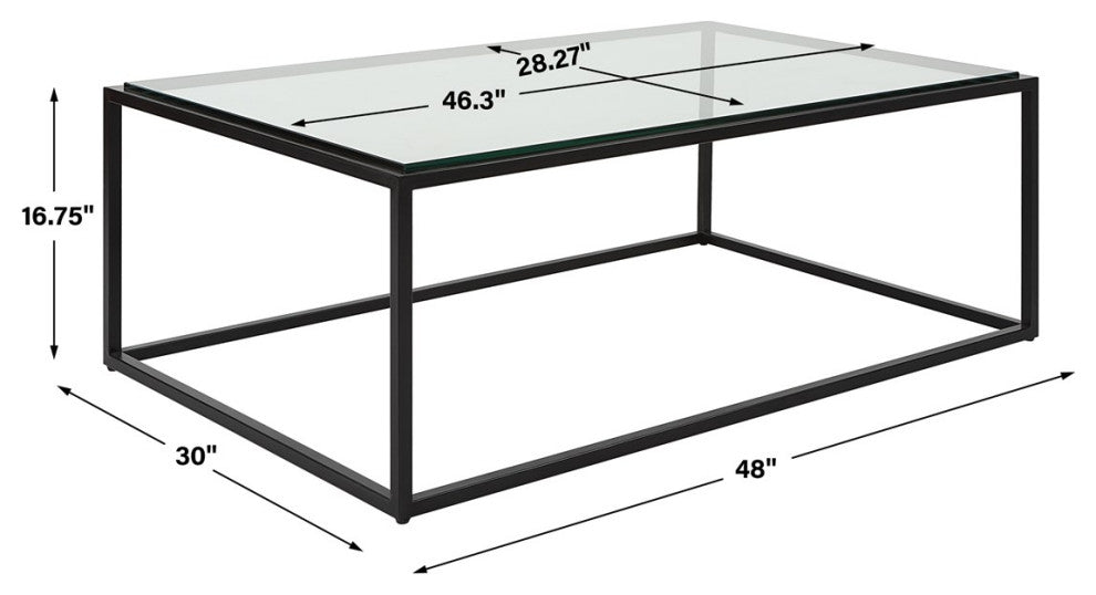 Uttermost Bravura Coffee Table 25196, Black