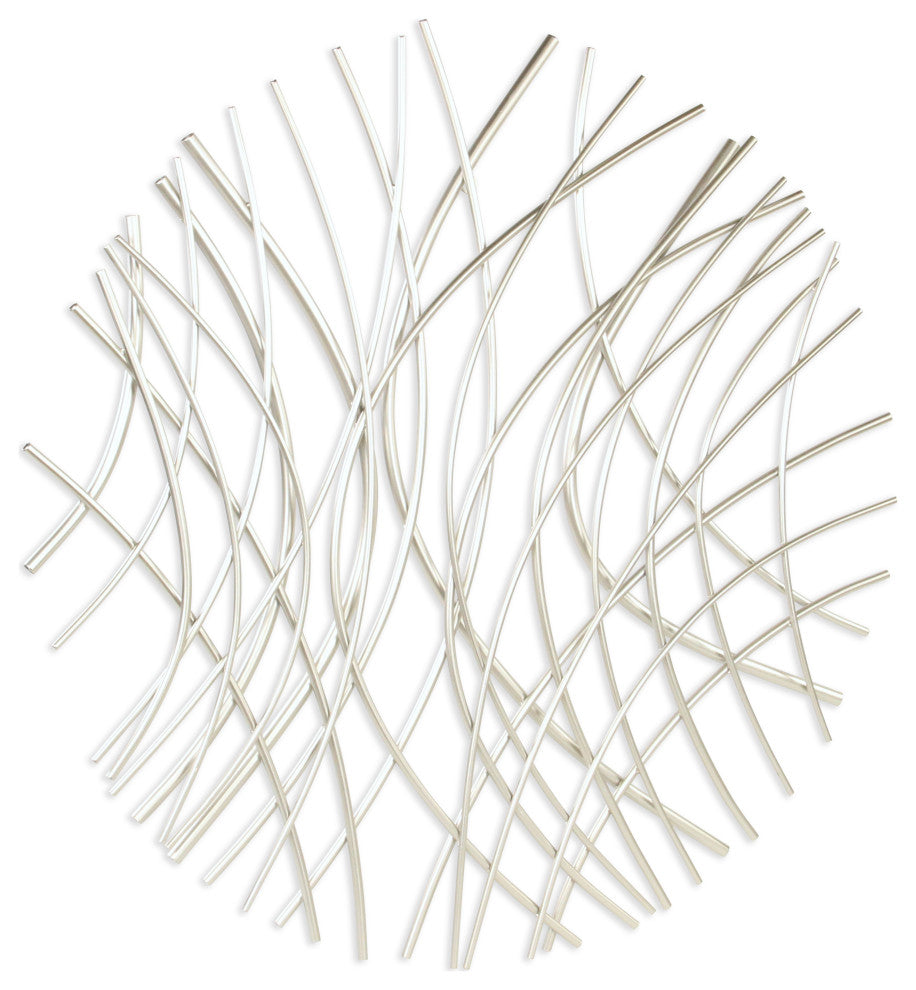 Eleni Large Abstract Wall Decor - Silver