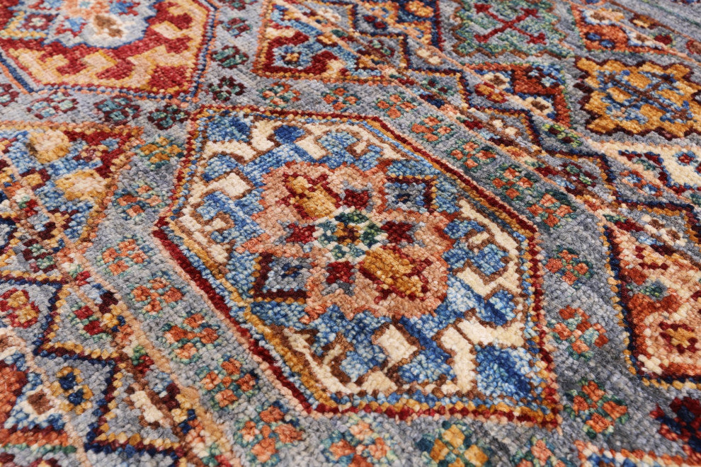 Handmade Khorjin Super Kazak Wool Rug 4' 4" X 6' 0" - Q12373