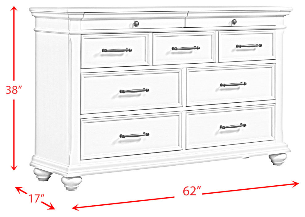 Picket House Brooks 9 Drawer Dresser, Gray