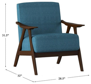 Lexicon Elle Accent Chair with Arm Rest in Blue