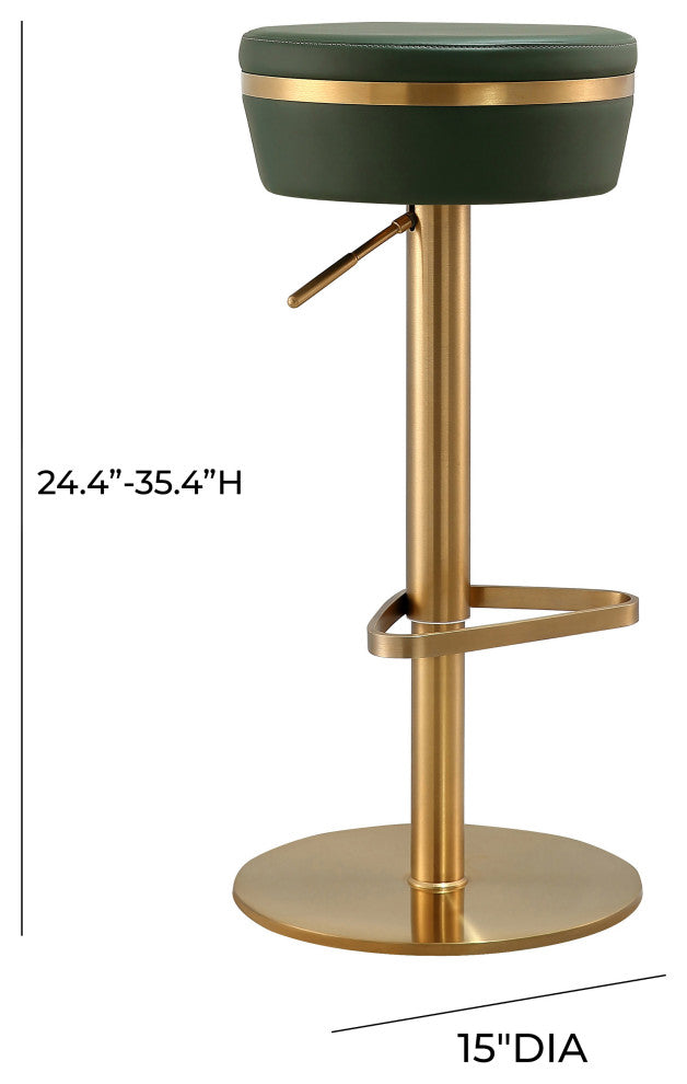 Astro Malachite Green and Gold Adjustable Stool